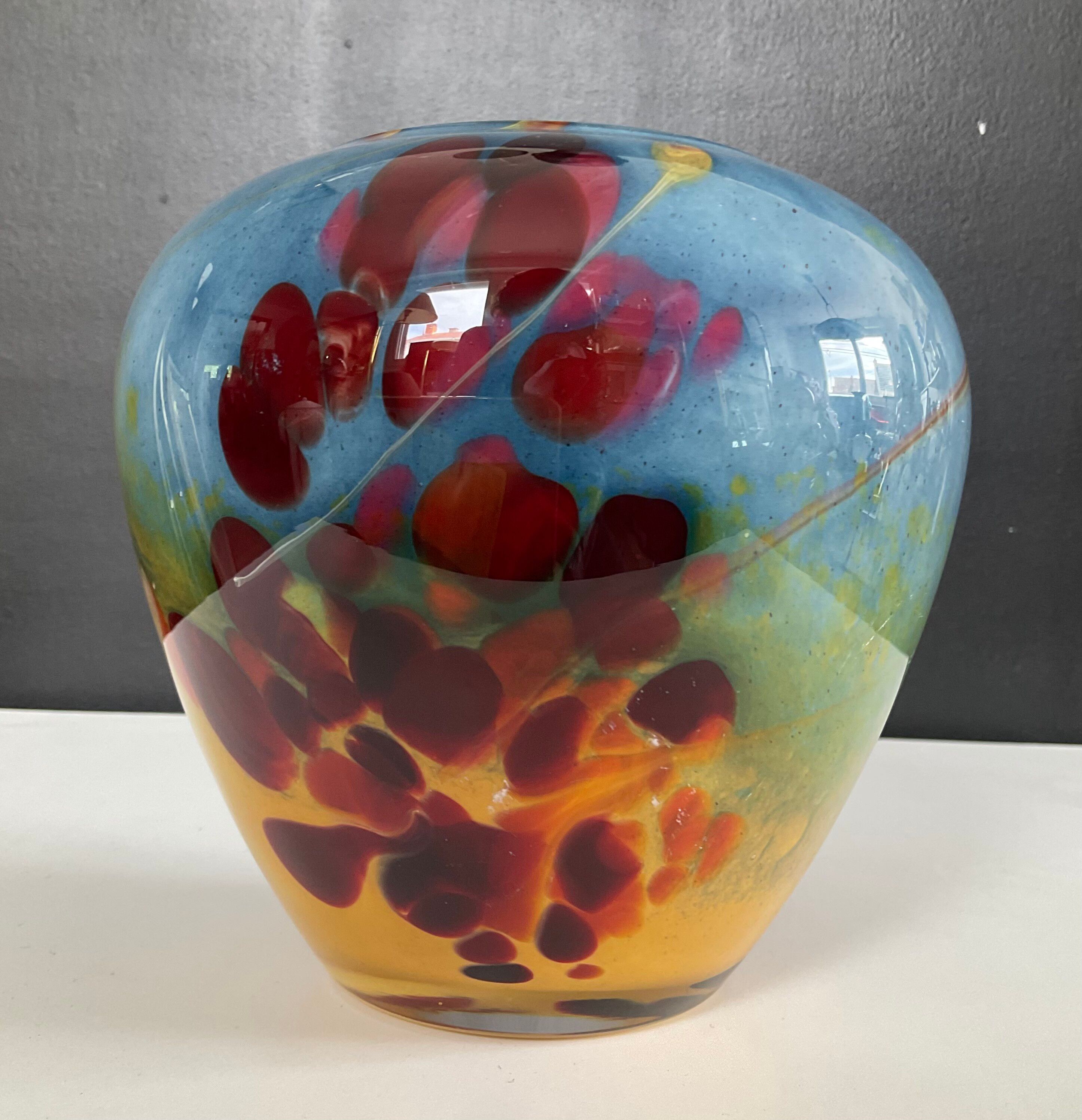 Vintage La Rochere glass paste vase