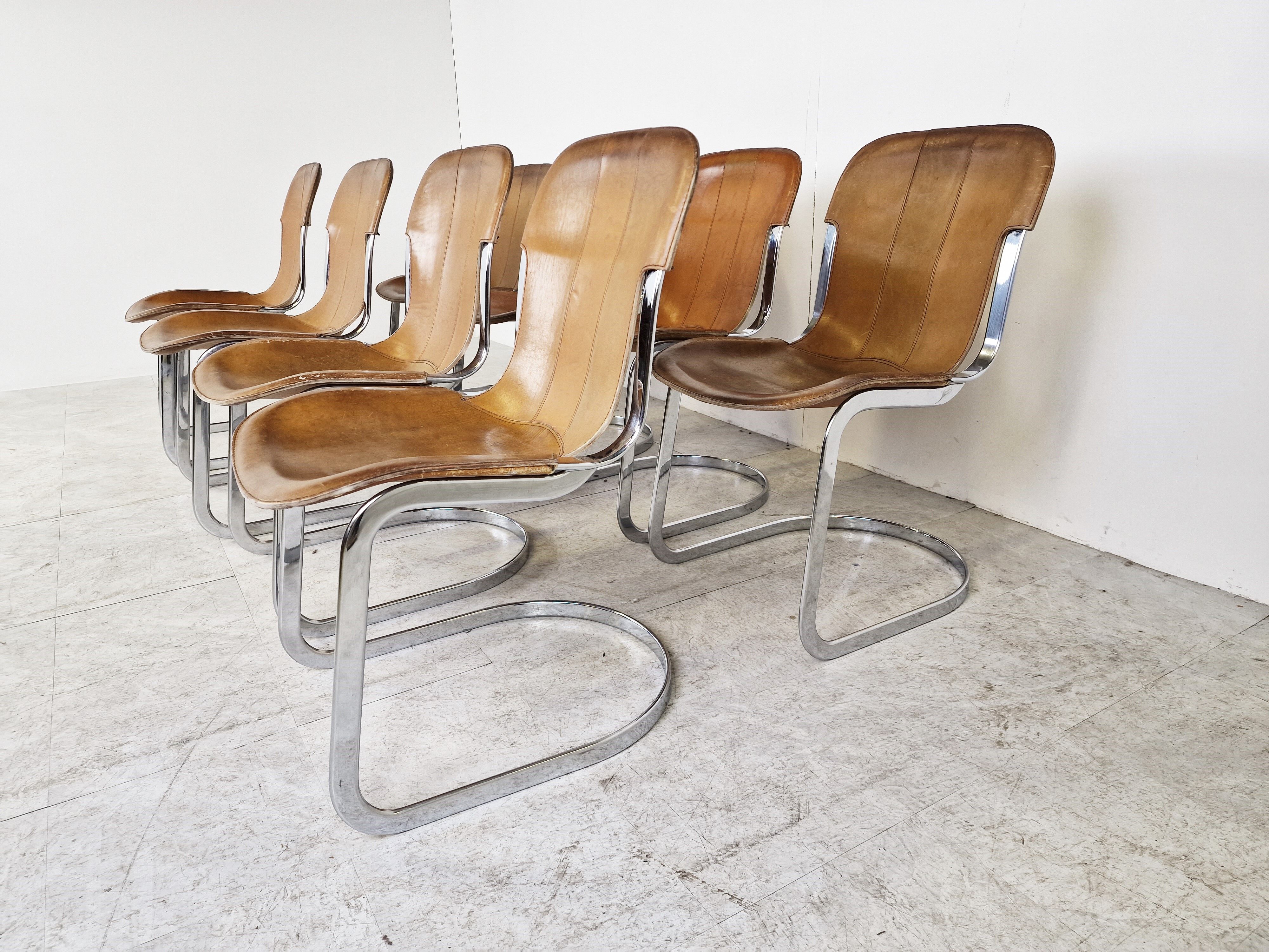 Vintage dining chairs for cidue set of 8, 1970s