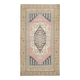 1970s Vintage Turkish Hand-Knotted Wool Cotton Pink Area Rug 124x226
