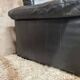 Sofa 2 places black leather year 70'-80' vintage