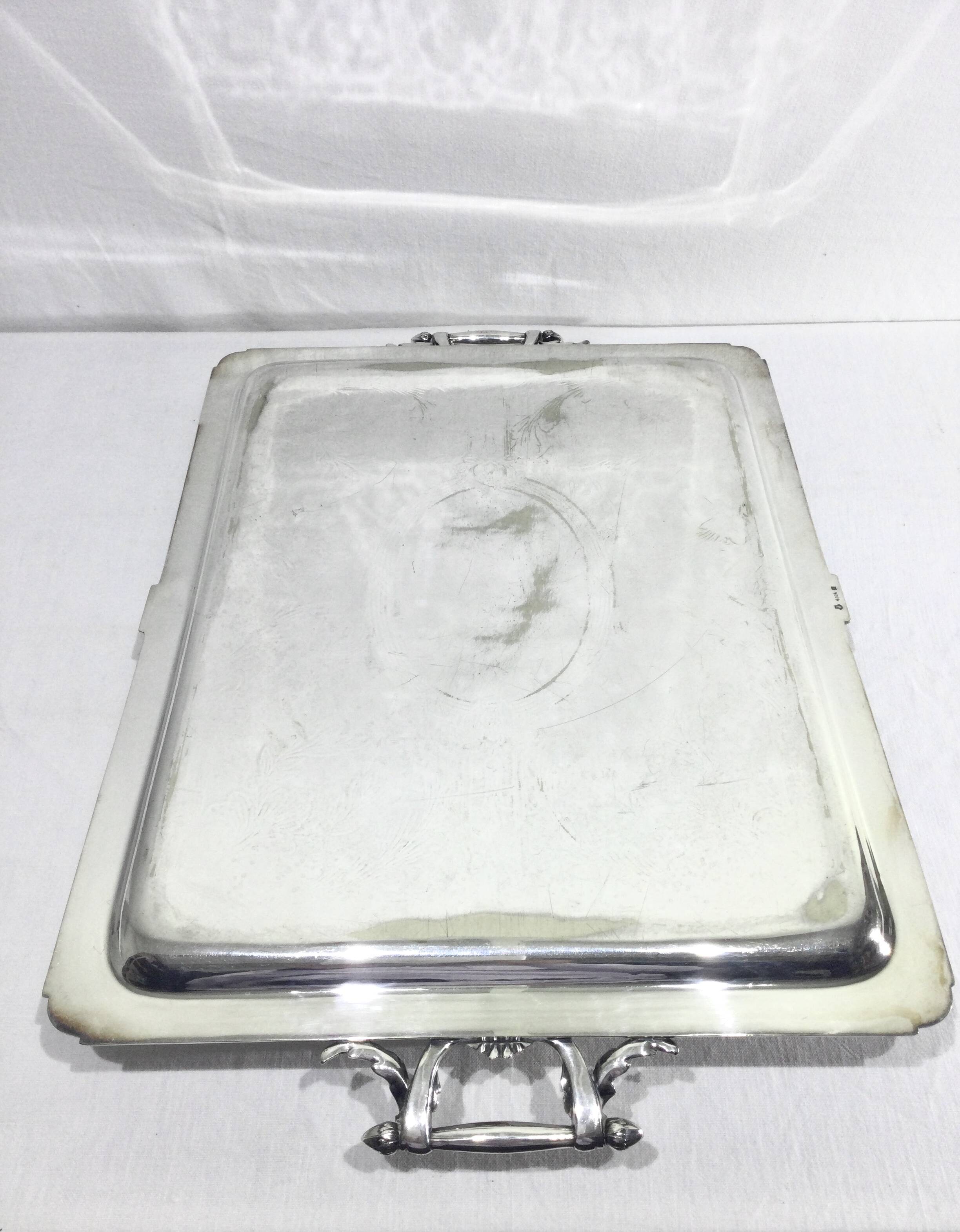 Gallia - Silver metal serving tray