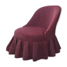 Vintage velvet toad armchair pink reupholstered to nine