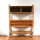 Vintage rattan bookcase Louis Sognot 60s