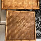 3 nesting tables in bamboo and wood