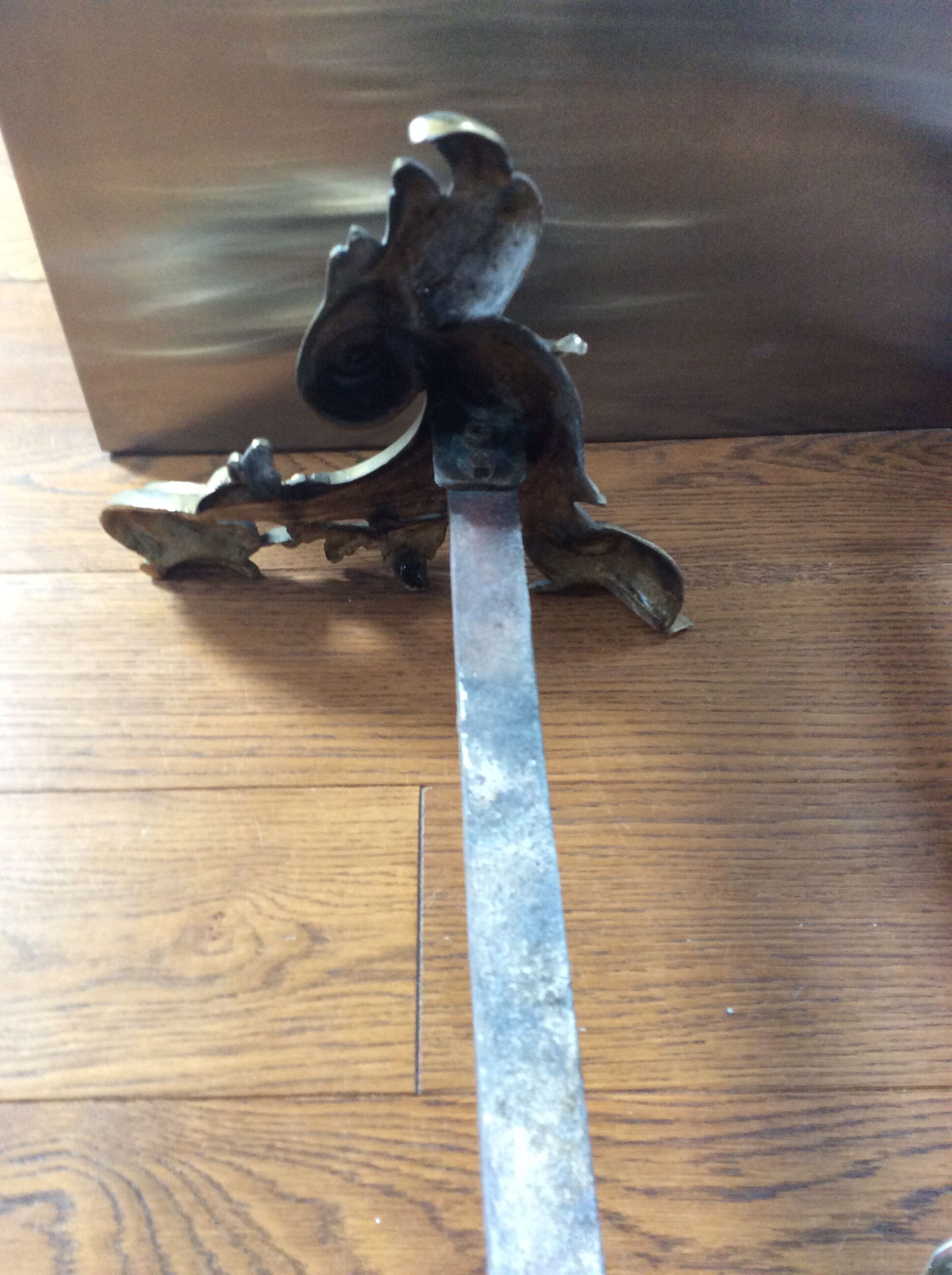 Bronze andirons