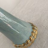 Hand soliflore blue green iridescent and gold