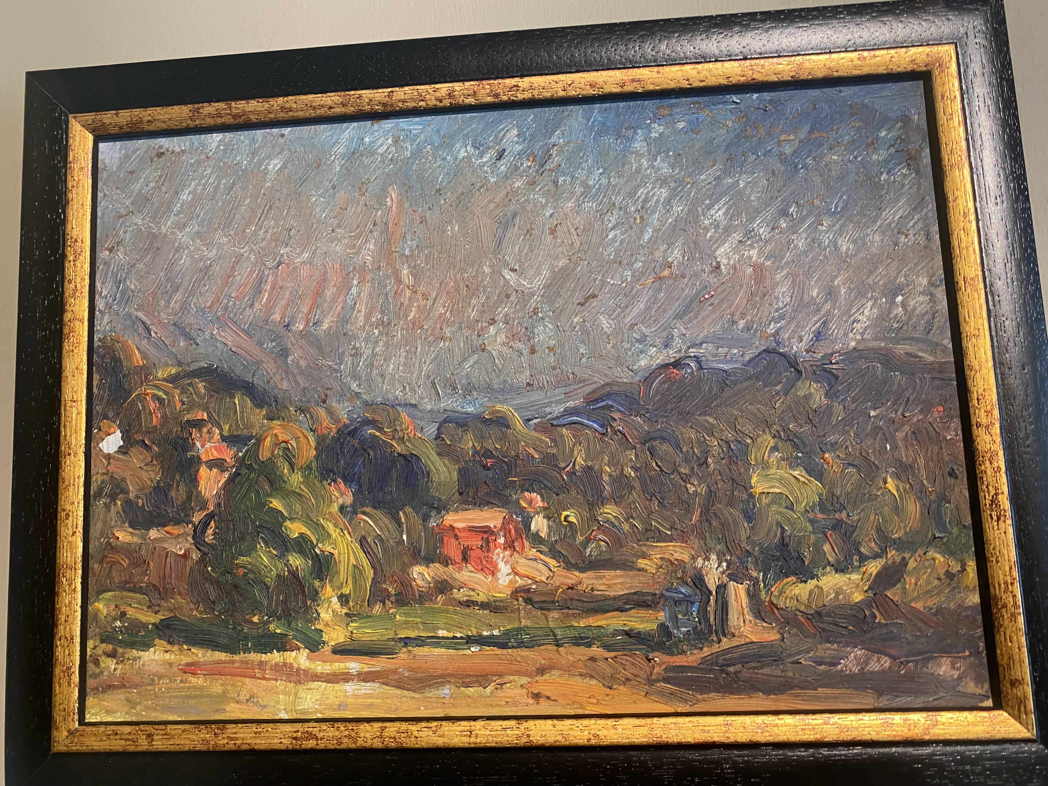Provencal painter painting Devouassoux