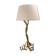 Lampe vintage ondulée de forme libre, abat-jour bouclé
