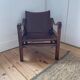 Vintage leather Safari armchair