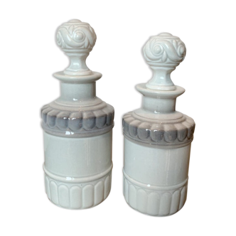 Old ceramic apothecary bottles