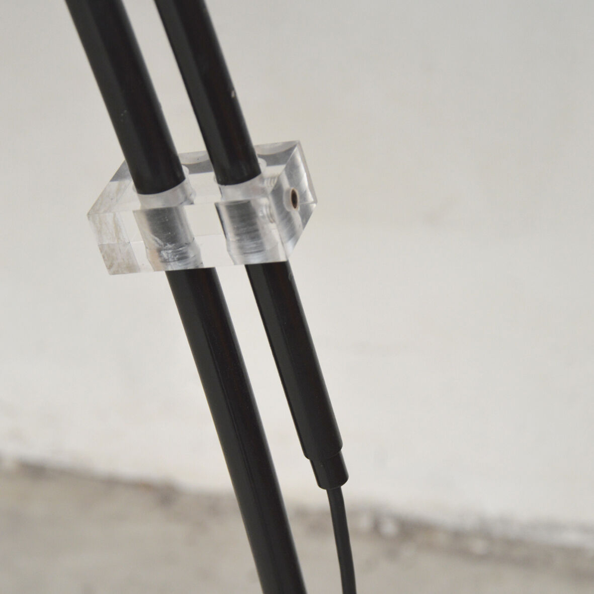 Floor lamp black adjustable arc, 1960