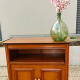 Small sideboard, TV unit, hifi in solid wood, walnut, Louis Philippe style