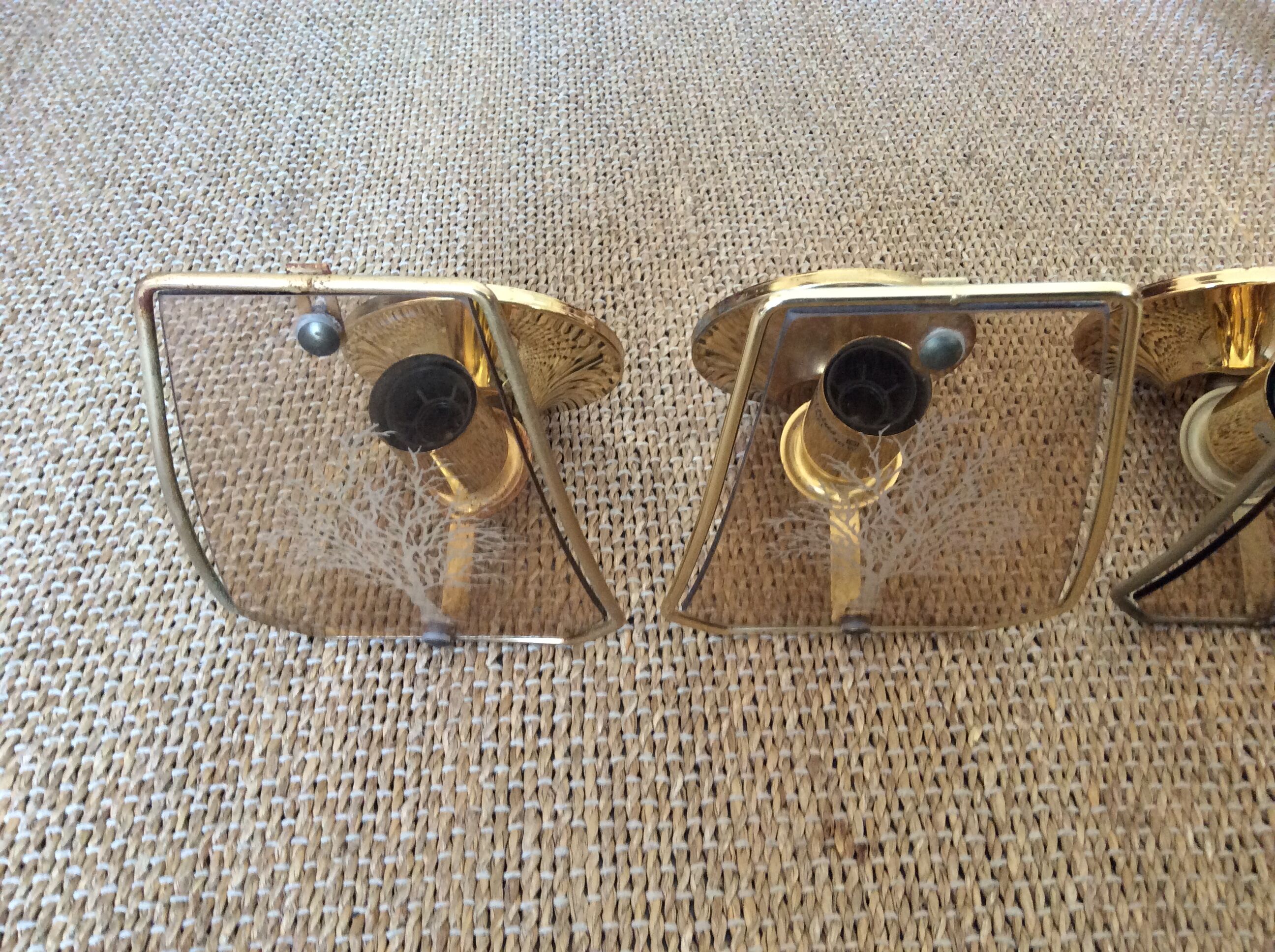 4 vintage wall lamps