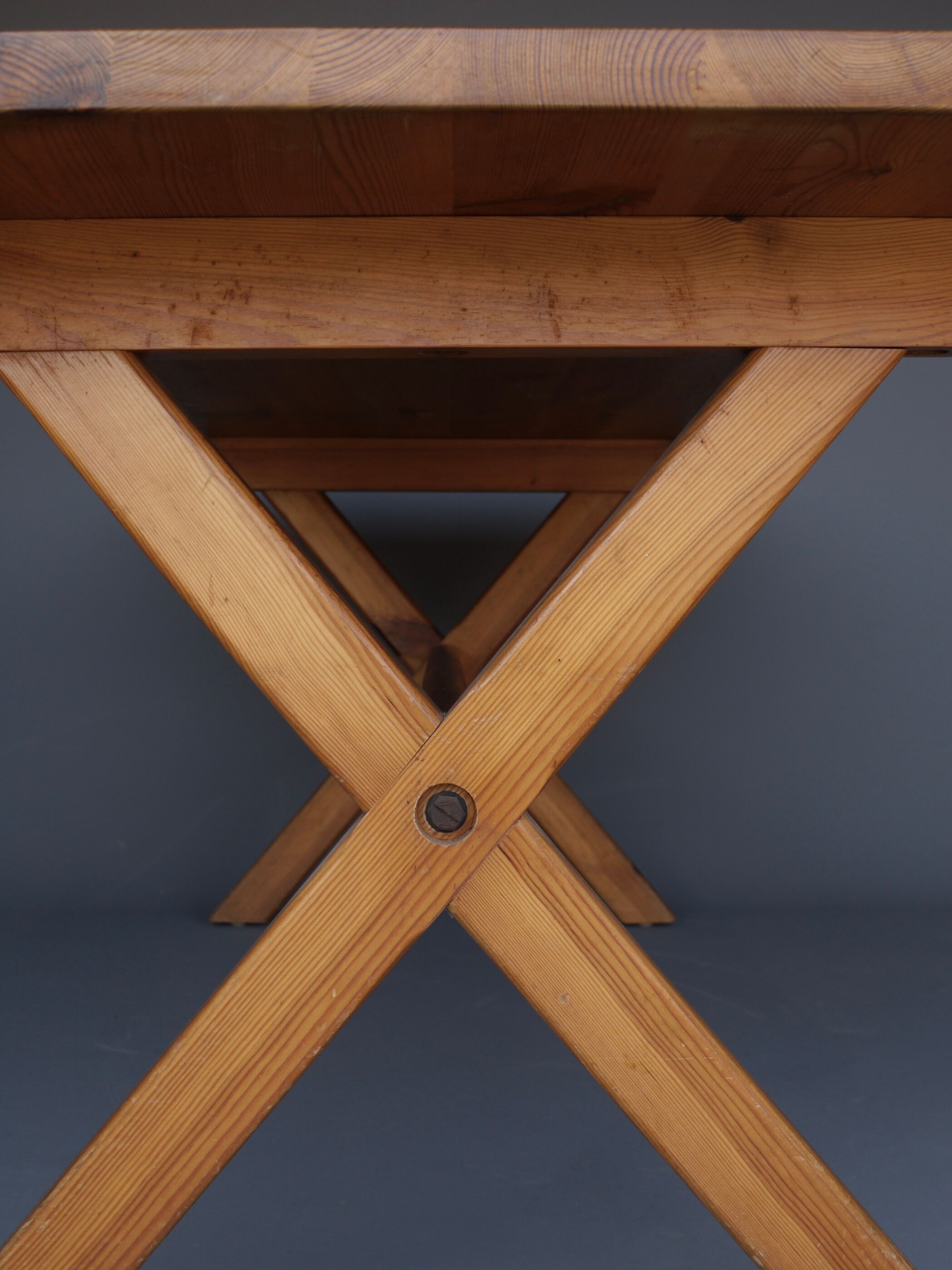 Scandinavian pine dining table 1960s