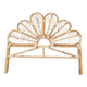 Peacock rattan headboard