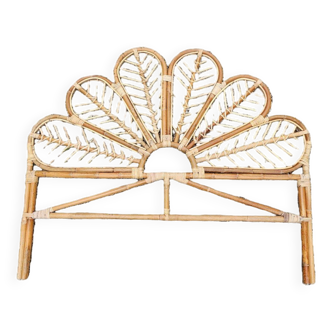 Tête de lit peacock en rotin