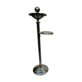 Ashtray on foot chrome with glass 50 years rests