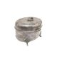 Art Deco sugar bowl, silver-plated brass, Fraget, Poland, 1920s.