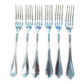 Set of 6 silver-plated dessert forks by Ravinet d'Enfert.