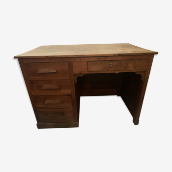 Bureau vintage chêne massif