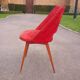 Red mould barrel chair