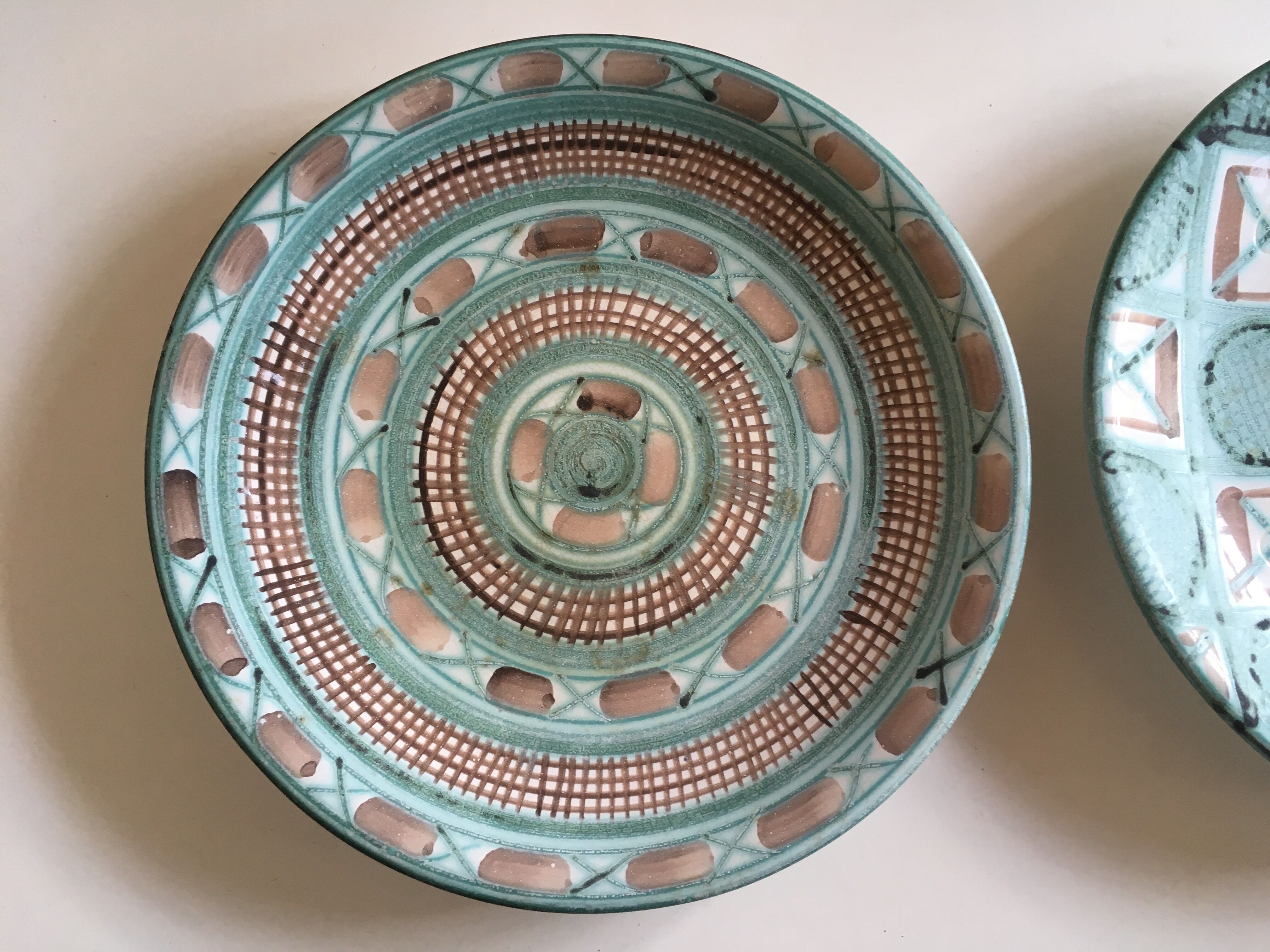 Plates flat ceramic Robert Picault 60s