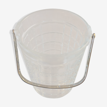 Vintage moulded glass ice bucket