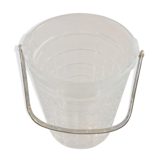 Vintage moulded glass ice bucket