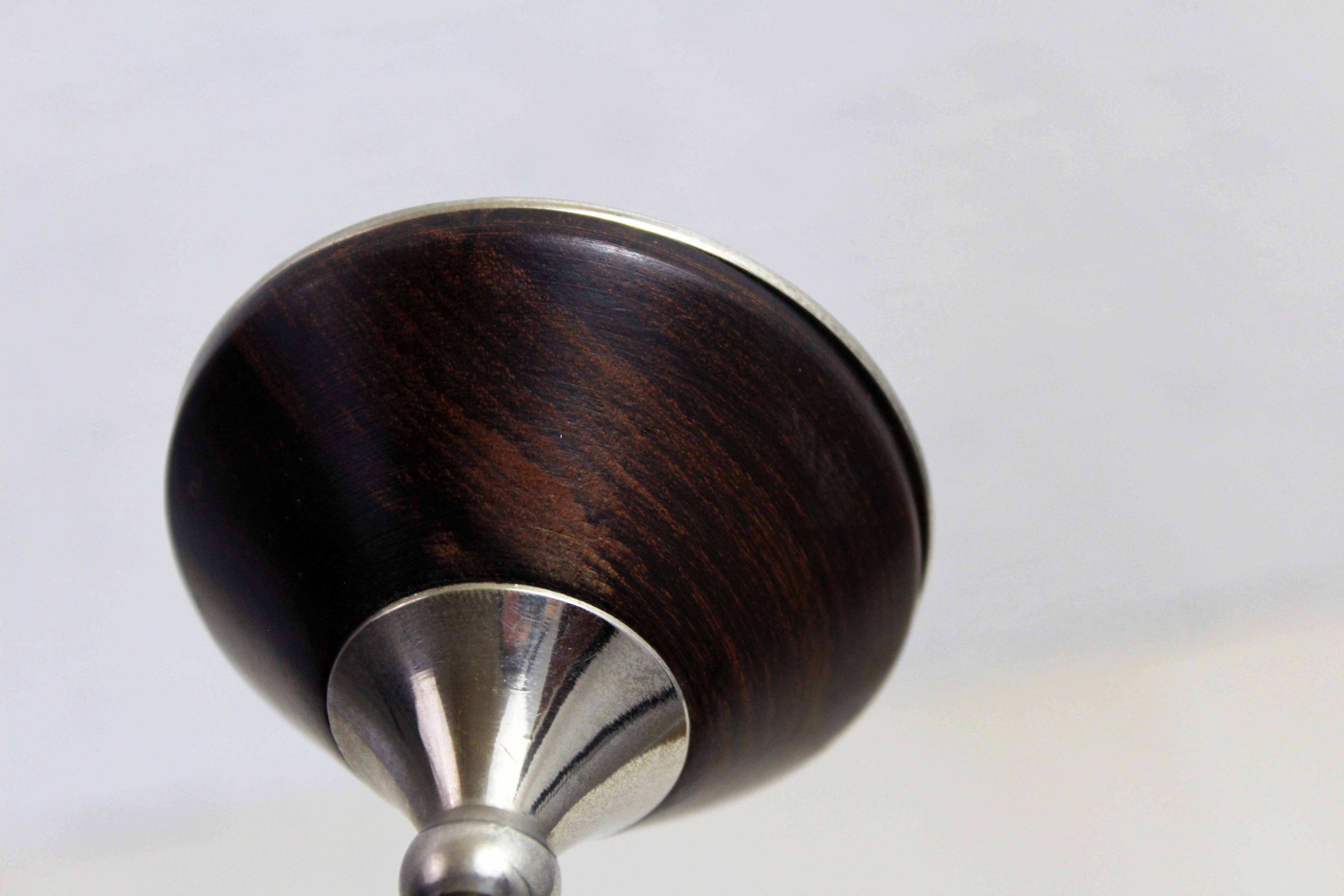 Scandinavian candle holder diabolo shape 1970