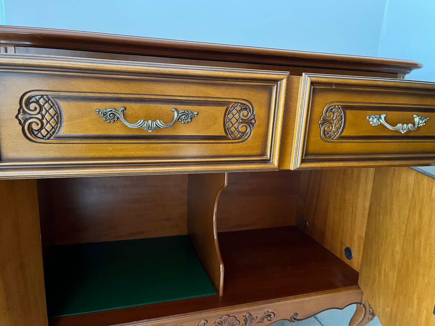 Cherry wood TV stand