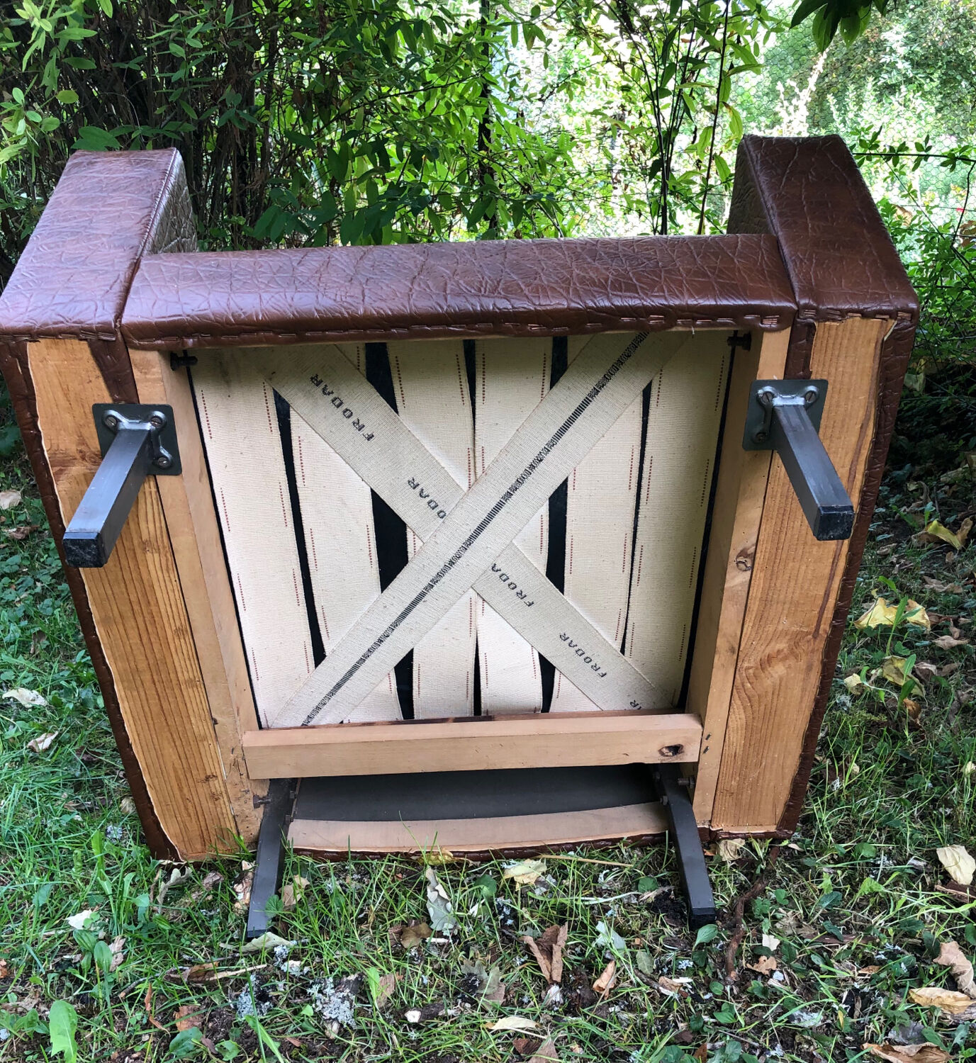 Fauteuil Skaï vintage