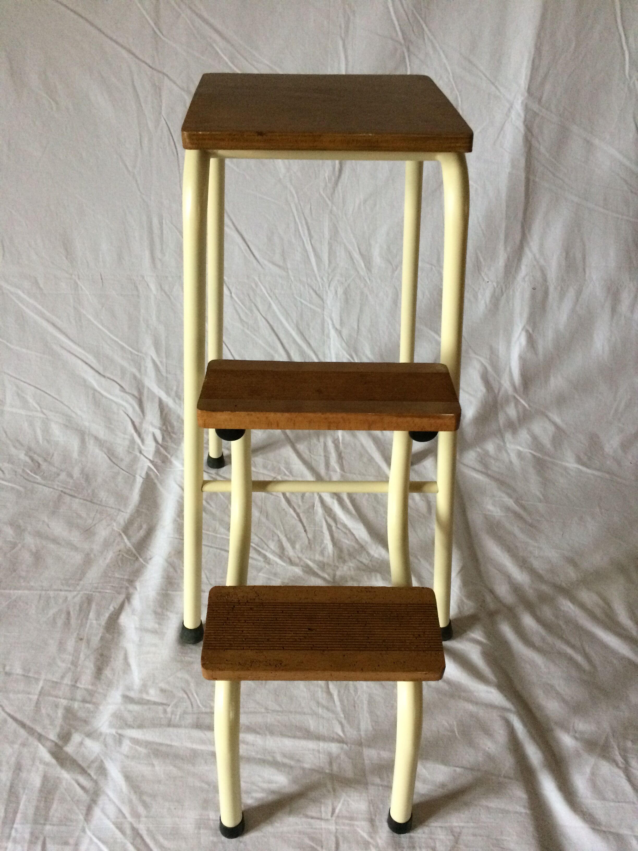 Vintage retractable stepladder stool