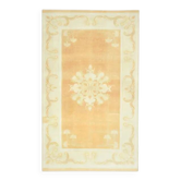 Tapis turc Oushak fait main en laine et coton orange des années 1970 154x260