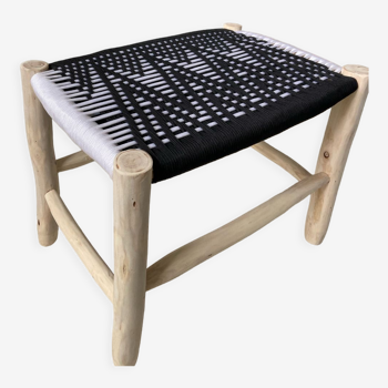 Black and white Moroccan bench
