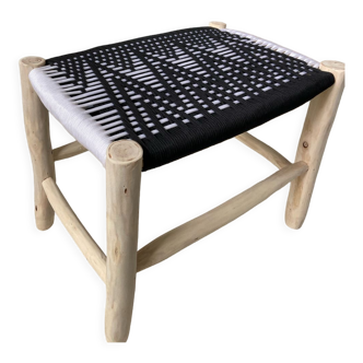 Black and white Moroccan bench