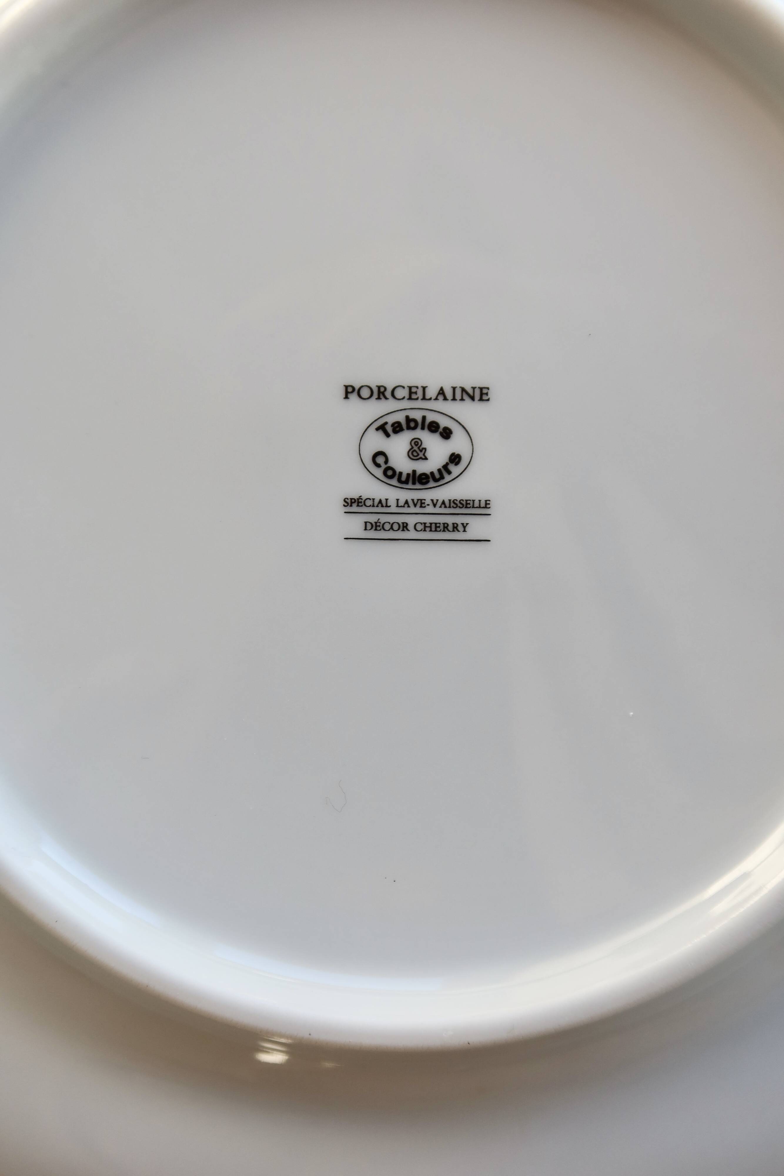 6 vintage porcelain dessert plates – Tables & Couleurs Cherry model