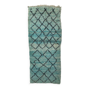 Moroccan rug Marmoucha green - 259 x 103 cm