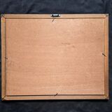 Impressionist painting - oil on panel signed - winter landscape - 20th century