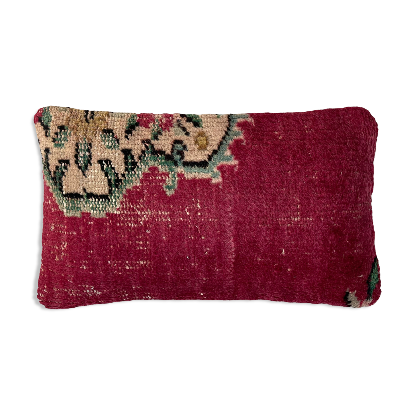Vintage turkish rug cushion cover, 30 x 50 cm
