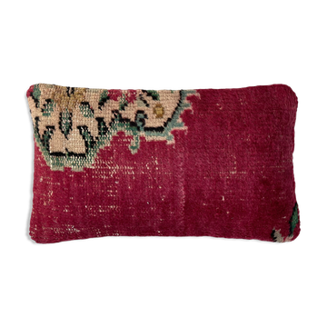 Vintage turkish rug cushion cover, 30 x 50 cm