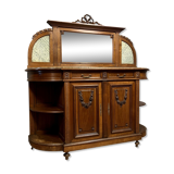 Sideboard in a row Louis XVI half-moon walnut around 1850