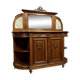 Sideboard in a row Louis XVI half-moon walnut around 1850