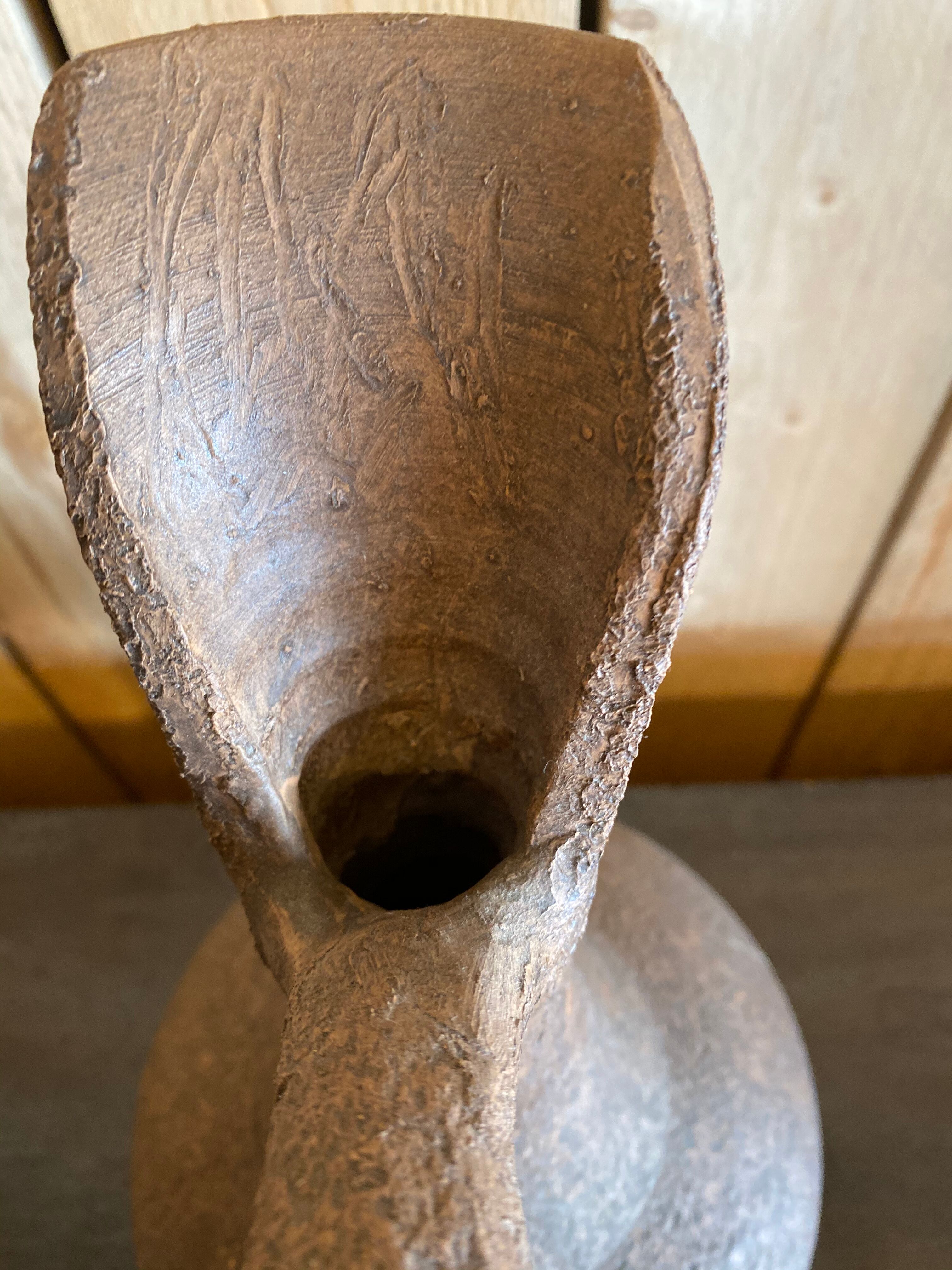 Ceramic pitcher 1970 sign
