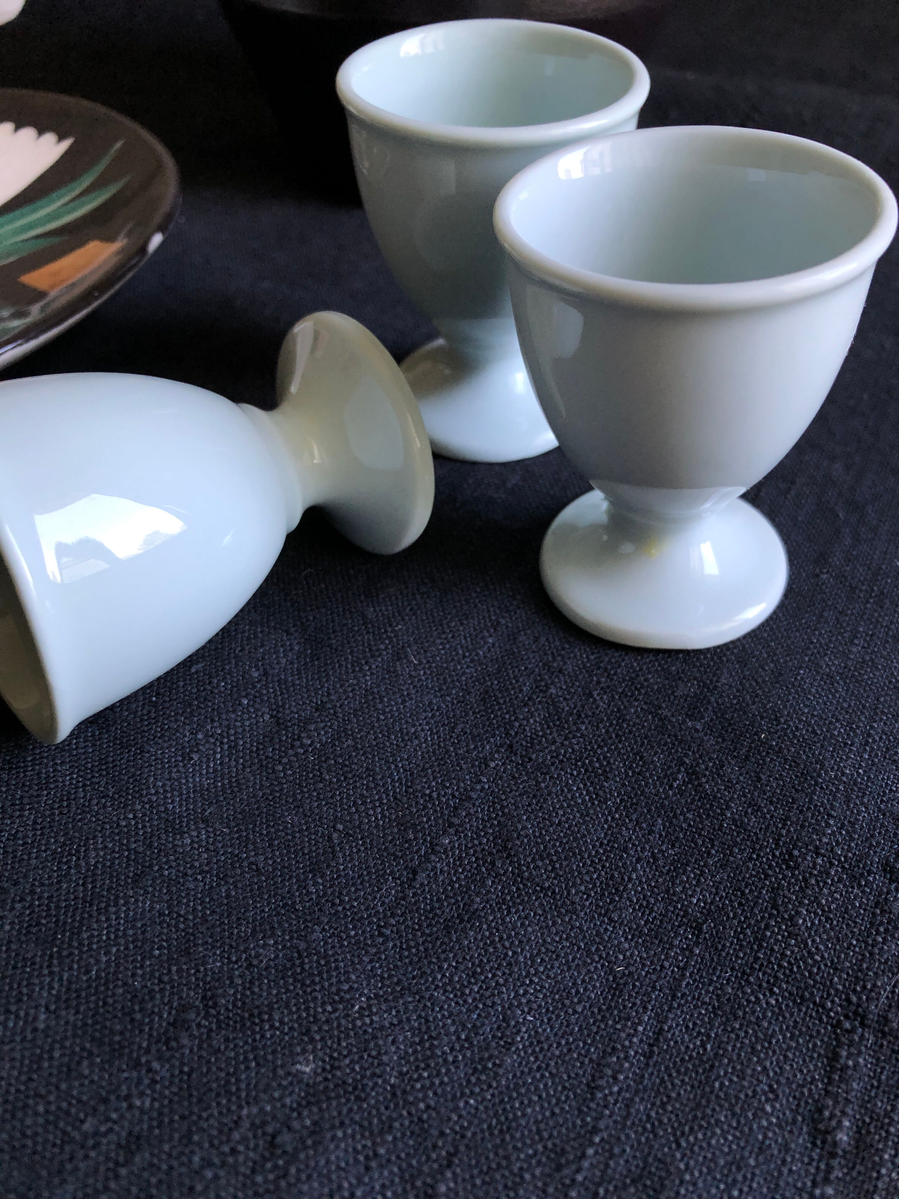 Black tinted hemp harvest tablecloth