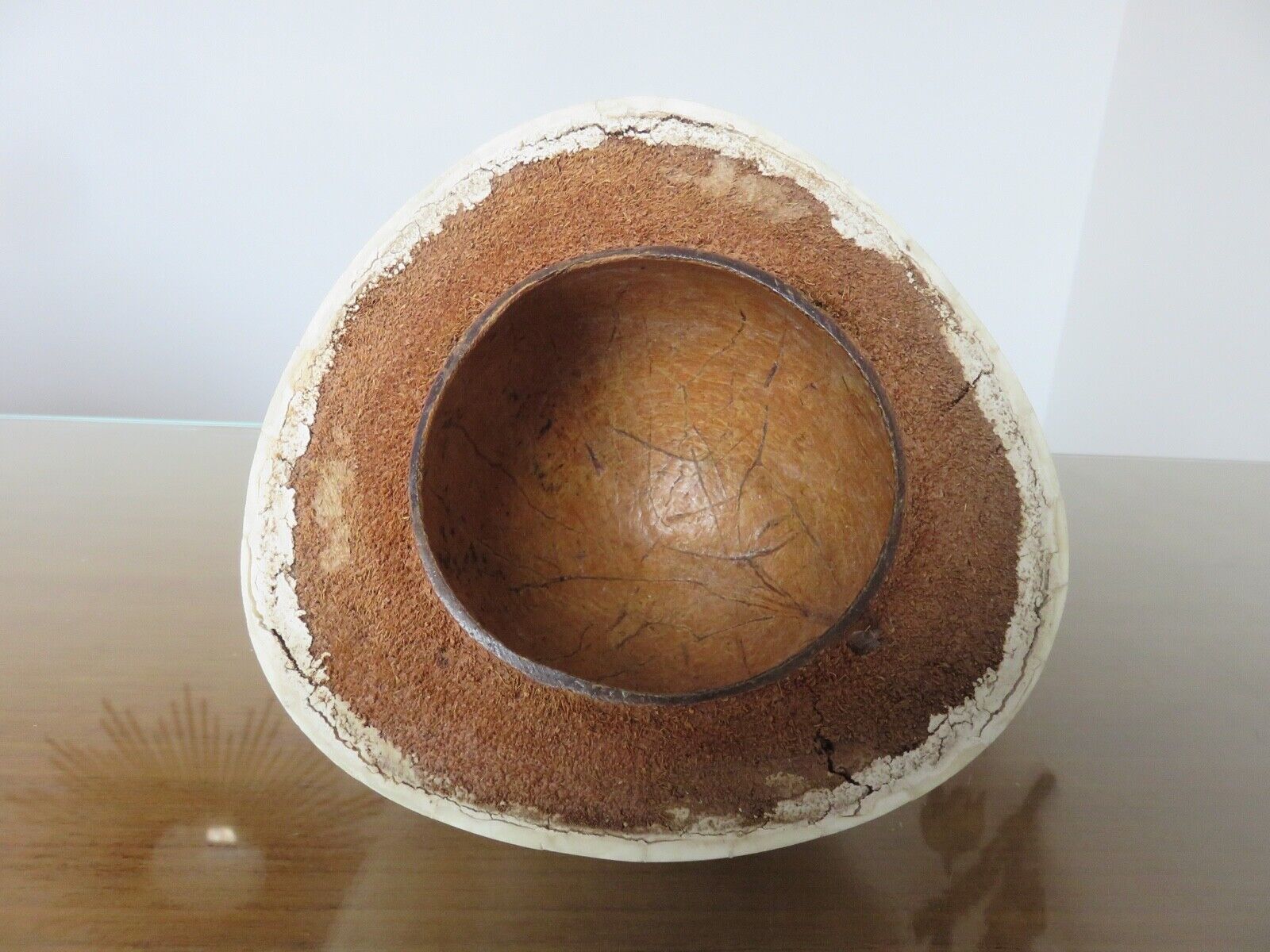 Ice bucket "coconut" bone marquetry 50s