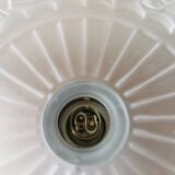 Art deco lamp in chromed metal and frosted glass