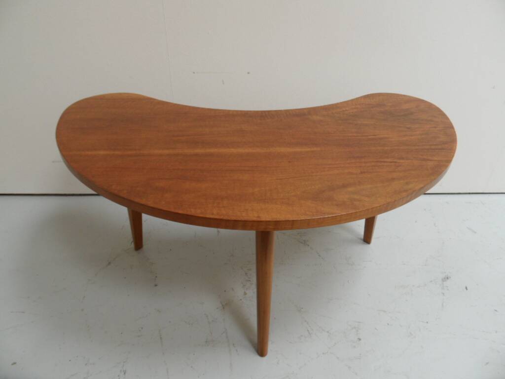 Mid Century moon-shaped coffee table