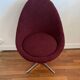 Fauteuil œuf vintage prune