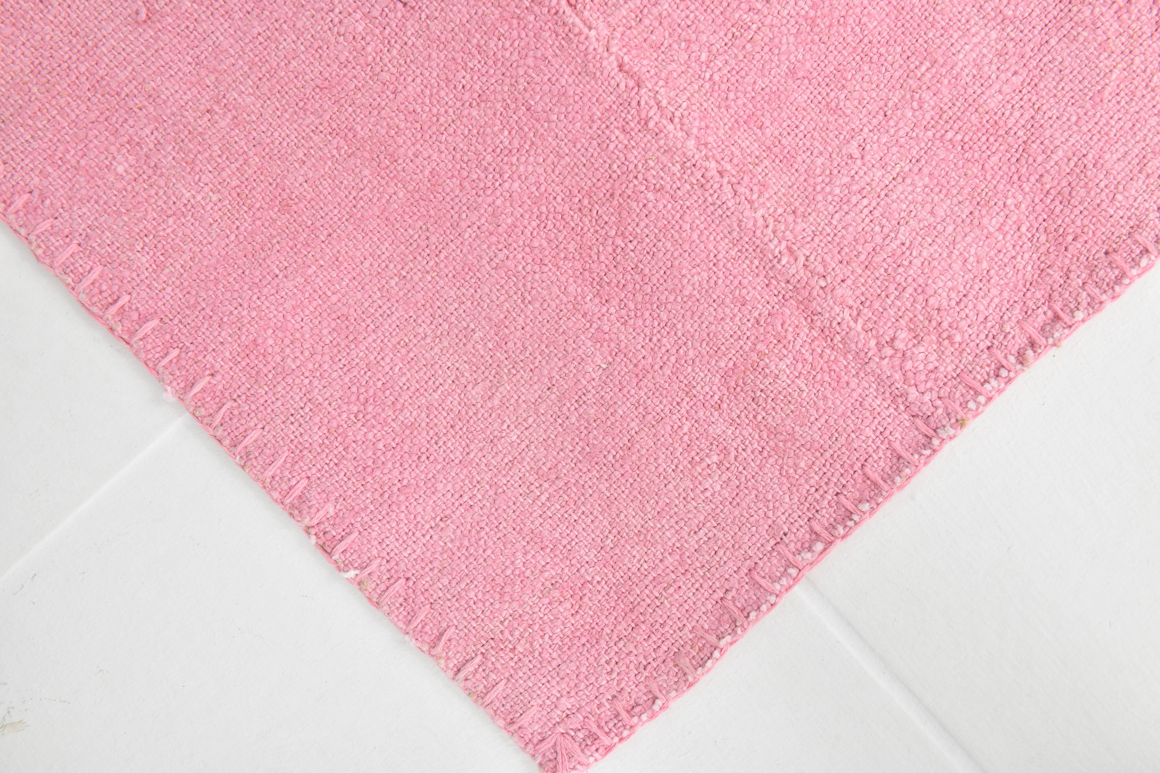 Large Pink Vintage Kilim Rug, 214x306Cm