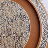 Egyptian tray solid wood marquetry inlaid with mother-of-pearl